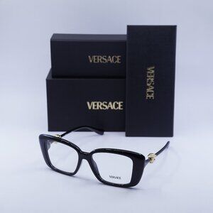 Versace VE3385U GB1 Square Eyeglasses – Shiny Black 53mm